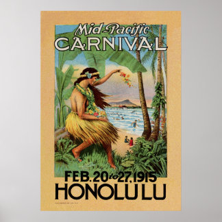 Midden-Pacifische carnaval - Honolulu - 1915 Poster