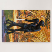 Midden-parkherfst: Romeo en Juliet Statue 02 Legpuzzel (Horizontaal)