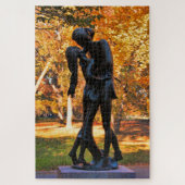 Midden-parkherfst: Romeo en Juliet Statue 02 Legpuzzel (Verticaal)