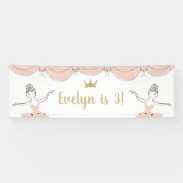 Midden podium Kinder Ballerina Verjaardagsfeest Spandoek