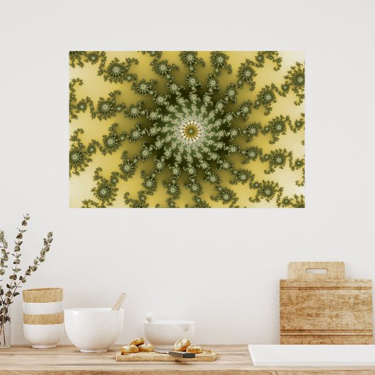 Midden punt - Fractal Poster (Keuken)