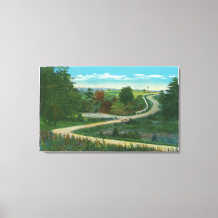 Midden-Ravine Uitzicht van het slagveld van Sarato Canvas Afdruk