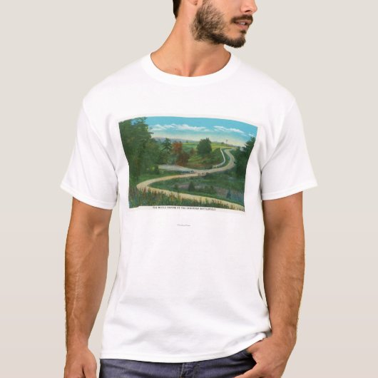 Midden-Ravine Uitzicht van het slagveld van Sarato T-shirt (Voorkant)