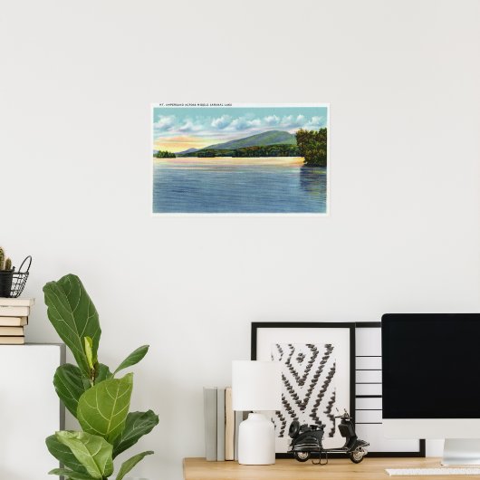 Midden-Saranac Uitzicht Mount Ampersand Poster (Thuiskantoor)