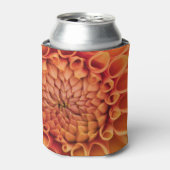 Midden Sinaasappel Dahlia Flower Blikjeskoeler (Blikje Voorkant)