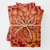 Midden Sinaasappel Dahlia Flower Inpakpapier Vel (In situ)