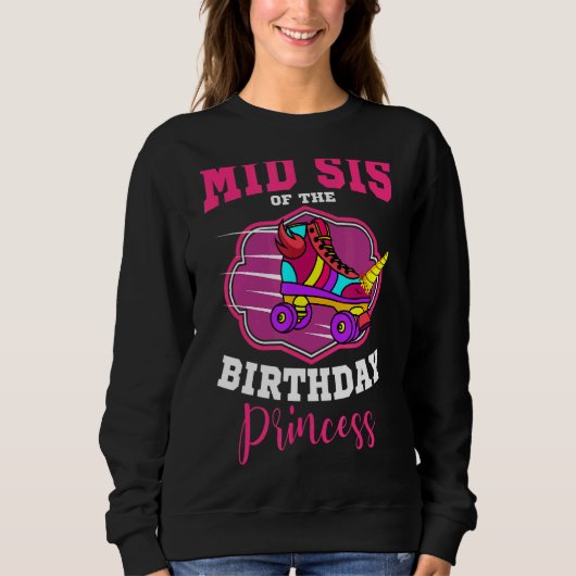 Midden-SIS van de Birthday Princess Roller Schaats Trui (Voorkant)
