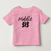 MIDDEN-SIS zus aankondiging, broer of zus cadeau Kinder Shirts (Voorkant)