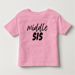MIDDEN-SIS zus aankondiging, broer of zus cadeau Kinder Shirts