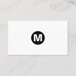 Midden Spot Monogram - Zwart op Wit Visitekaartje