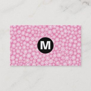 Midden-spotmonogram - Spots - Roze Visitekaartje