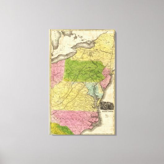 Midden-Staten 3 Canvas Afdruk (Voorkant)