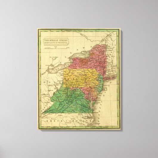 Midden-Staten 4 Canvas Afdruk (Voorkant)