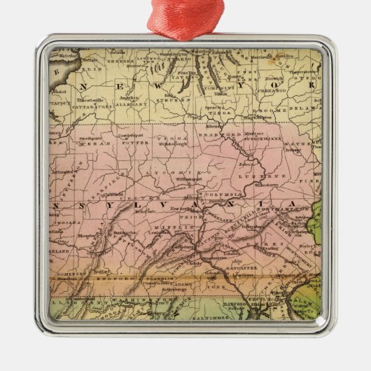 Midden-Staten Metalen Ornament (Voorkant)