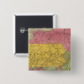 Midden-Staten, VS Vierkante Button 5,1 Cm (Voorkant /achterkant)