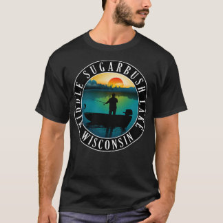 Midden Sugarbush Lake Wisconsin kanoën T-shirt