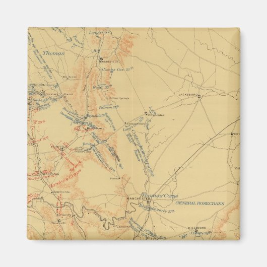 Midden-Tennessee-campagne Magneet (Voorkant)