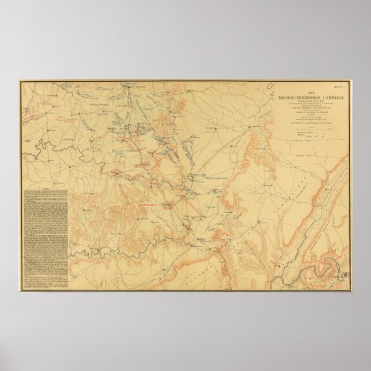 Midden-Tennessee-campagne Poster (Voorkant)