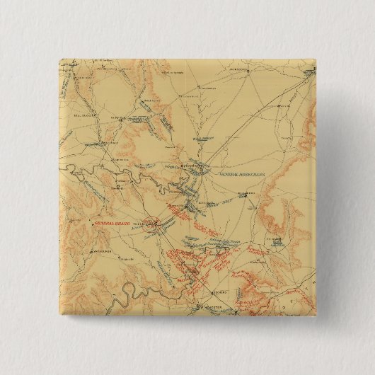 Midden-Tennessee-campagne Vierkante Button 5,1 Cm (Voorkant)