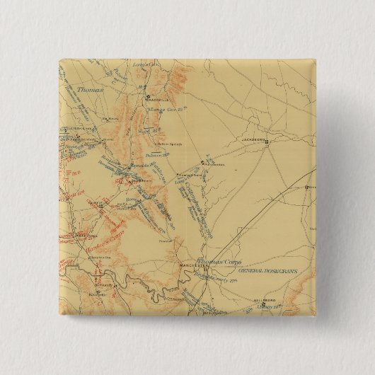 Midden-Tennessee-campagne Vierkante Button 5,1 Cm (Voorkant)