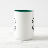 Midden Text JAGER GROEN Combo 15oz Aangepaste Voet Mok (Midden)