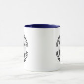 Midden Text NAVY BLAUW Combinatie 325g/m2 Aangepas Mok (Midden)
