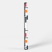 Midden-twintigste-eeuws groot raster iPhone hoesje (Rechterkant)