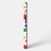 Midden-twintigste-eeuws groot raster iPhone hoesje (Linkerkant)