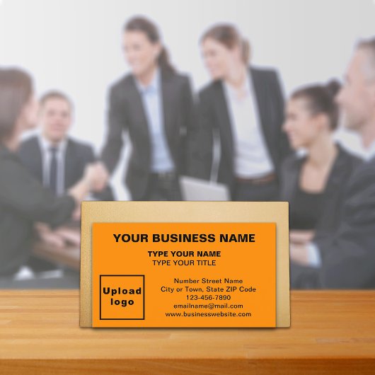 Midden uitgelijnd stijl Oranje kleur Visitekaartje