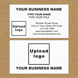 Midden uitgelijnd stijl wit Visitekaartje