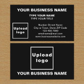 Midden uitgelijnd stijl zwart Visitekaartje