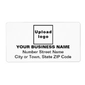 Midden Uitgelijnd Wit Verzendlabel voor Bedrijven (Voorkant)