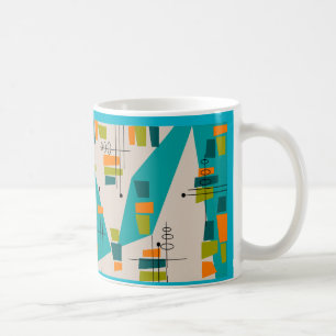 Midden van de eeuw Moderne Abstracte #55 Koffiemok