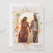 midden van de zomer | Romantische Herfst Bloemen F Save The Date (Voorkant)