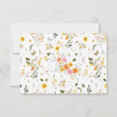 midden van de zomer | Romantische Herfst Bloemen T RSVP Kaartje (Achterkant)