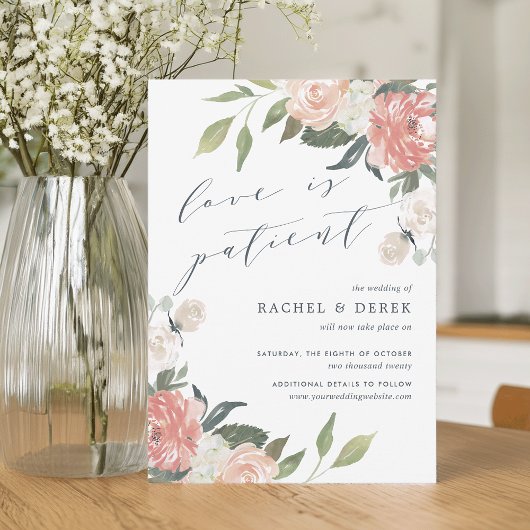 midden van de zomer | Waterverf Bloemen Huwelijk U Kaart