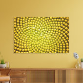 Midden van de zonnebloem (Helianthus annuus) Canvas Afdruk (Insitu (Woonkamer))