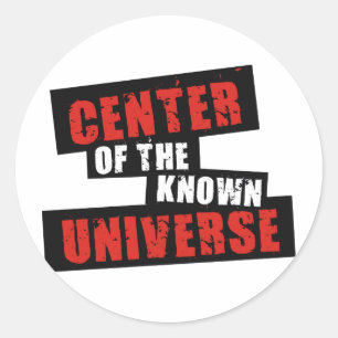 Midden van het bekende universum ronde sticker