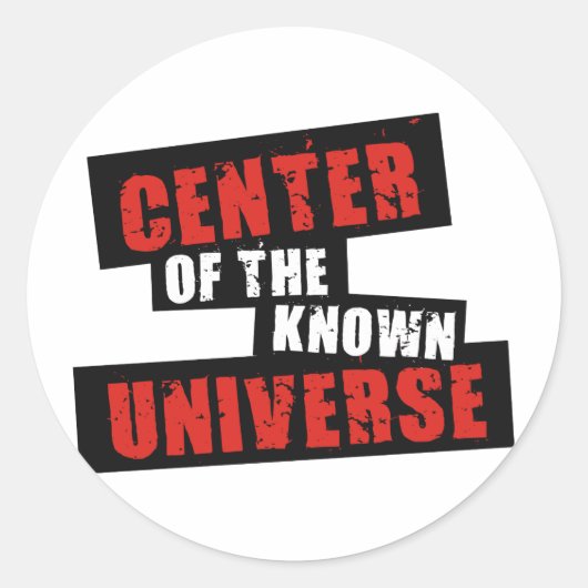 Midden van het bekende universum ronde sticker (Voorkant)