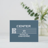 Midden van het muzikale universum Alto Clef Blue Briefkaart (Staand voorkant)