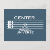 Midden van het muzikale universum Alto Clef Blue Briefkaart (Voorkant)