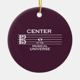 Midden van het muzikale universum Alto Clef Plum Keramisch Ornament