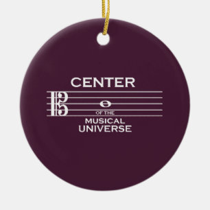 Midden van het muzikale universum Alto Clef Plum Keramisch Ornament