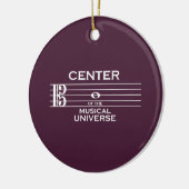 Midden van het muzikale universum Alto Clef Plum Keramisch Ornament (Links)