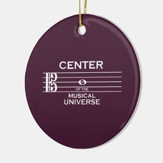 Midden van het muzikale universum Alto Clef Plum Keramisch Ornament (Links)