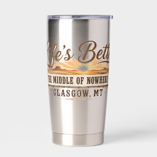 Midden van Nergens Glasgow Montana Geïsoleerde Drinkbeker