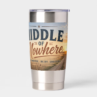 Midden van Niets Glasgow Montana Geïsoleerde Drinkbeker
