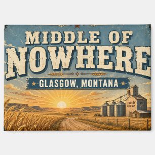 Midden van Niets Glasgow Montana Prairie Magneet