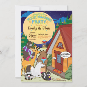 Midden van Nowhere Housewarming Party Invitation Kaart