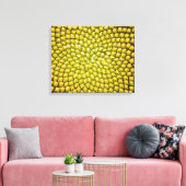 Midden van reuzenzonnebloem (Helianthus annuus) Canvas Afdruk (Insitu (Woonkamer))